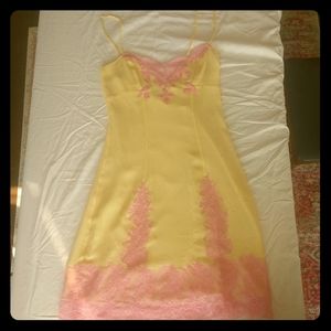 Betsey Johnson 90's grunge silk & lace slip dress